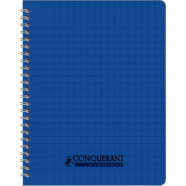 Reliure intégrale 100 pages CONQUERANT, A4, seyès, couverture polypropylène, coloris assortis