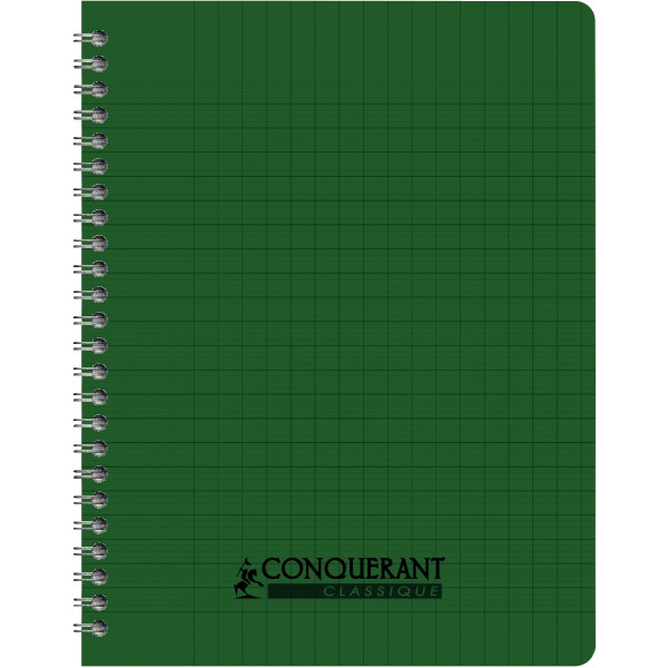 Reliure intégrale 100 pages CONQUERANT, A4, seyès, couverture polypropylène, coloris assortis