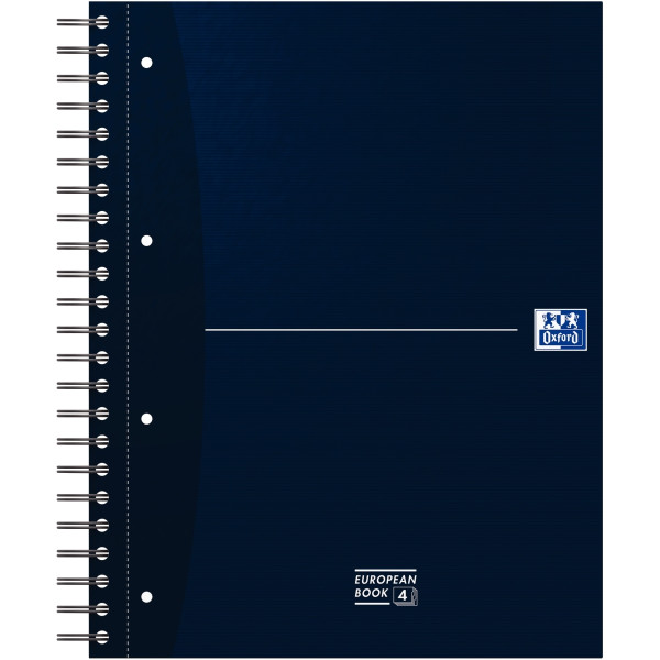 Cahier à reliure intégrale EUROPEAN BOOK format A4+, seyès, 240 pages perforées, coloris assortis
