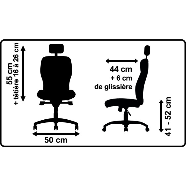 Siège manager ergonomique Cologne noir