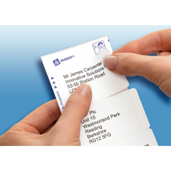 Pochette de 2100 étiquettes adhésives blanches laser 63,5x38,1mm