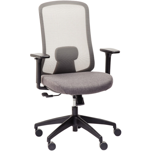 Siège Strarkle structure noire/assise et résille gris/carter et support dorsal saumon