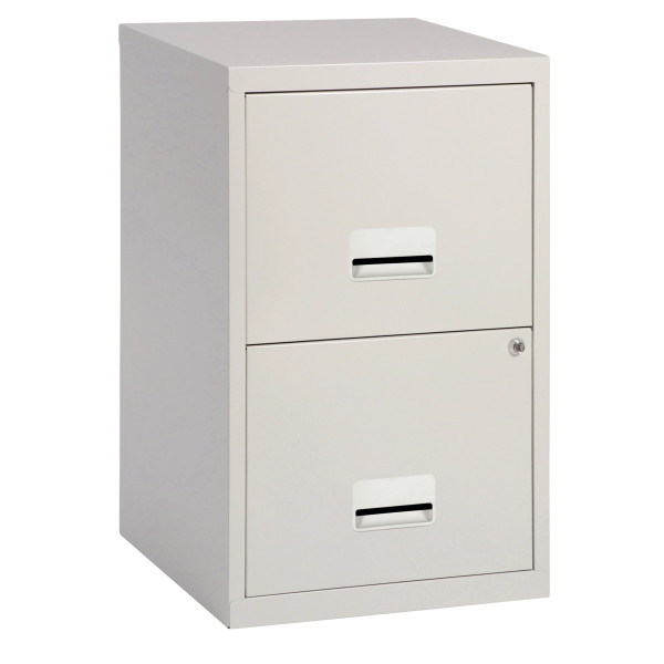 Classeur 2 tiroirs pour dossiers suspendus Eco gris clair