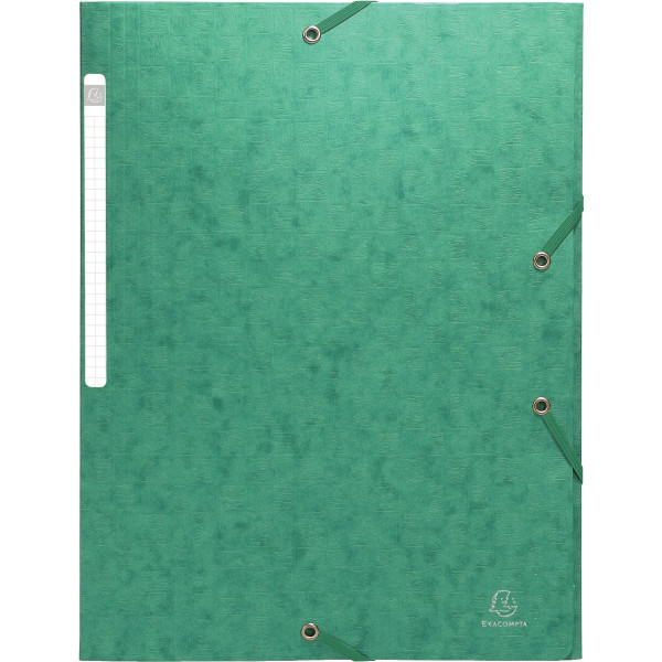 Chemise 3 rabats à élastiques SCOTTEN en carte lustrée 600g, vert