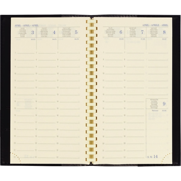 Agenda de poche Vérone 9x16cm noir
