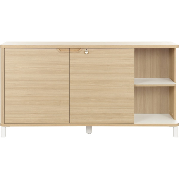 Crédence 2 portes Absolu L160xH83xP45cm chêne structuré