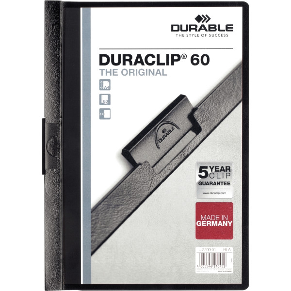 Paquet de 5 chemises DURACLIP 6mm noir