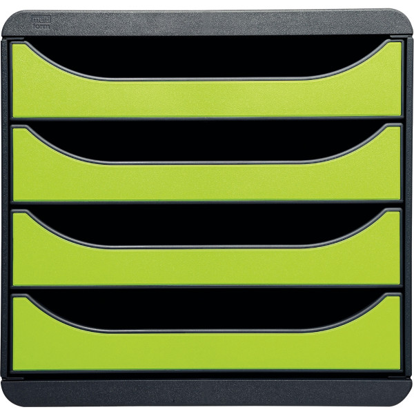 Module 4 tiroirs BIGBOX noir/vert