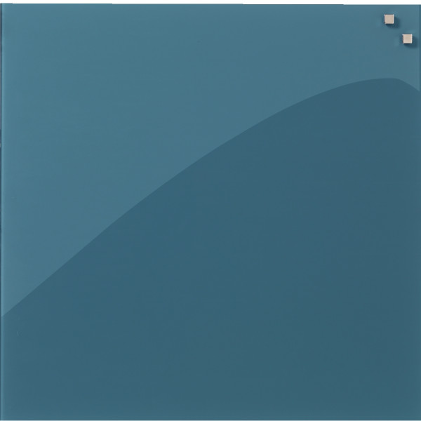 Tableau en verre multi-usages 45x45cm bleu jean