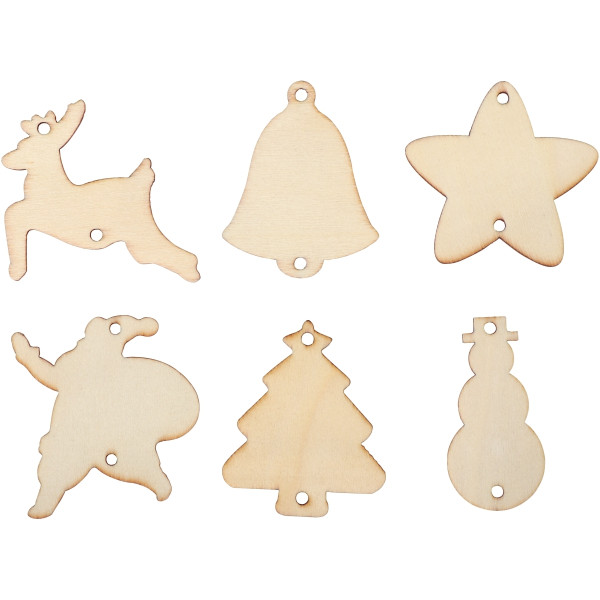 Lot de 54 petites décorations de Noël assorties