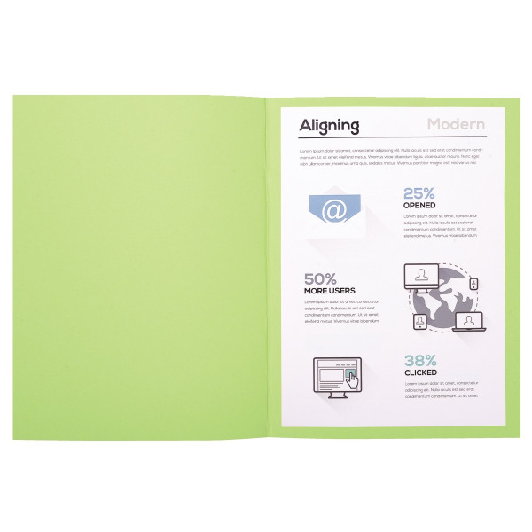 Paquet de 100 chemises 170g FOREVER format 24x32 cm, vert pré