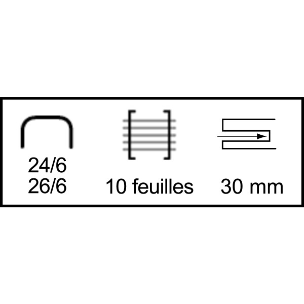 Agrafeuse de poche mini 24/6 26/6 10 feuilles