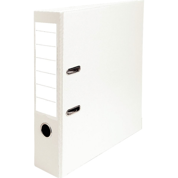 Classeur à levier économique pour format A4, dos 8 cm, blanc