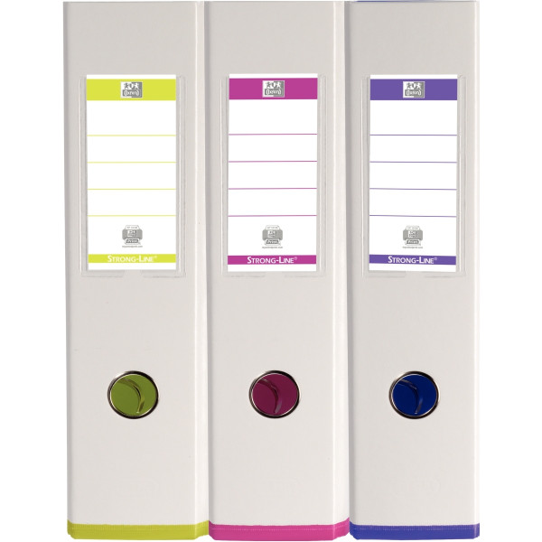 Carton de 10 classeurs à levier MY COLOUR pour format A4, dos 8 cm, blanc
