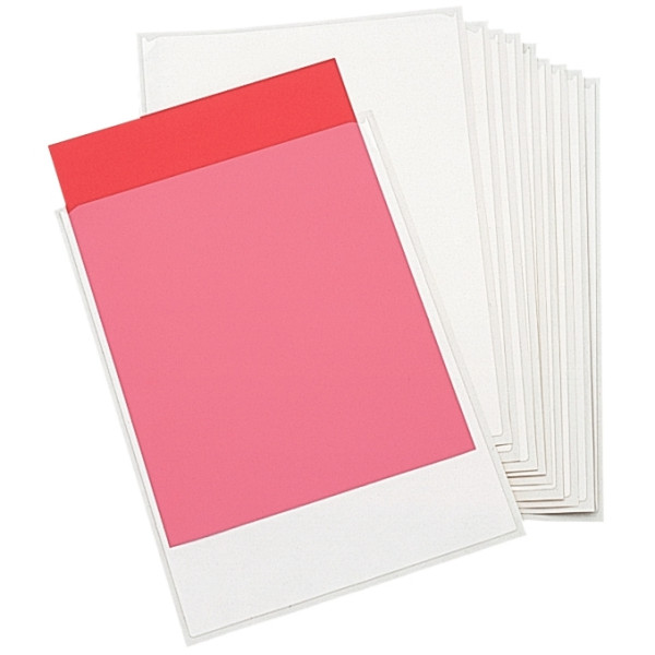 Blister de 10 pochettes adhésives en polypropylène 305x220mm