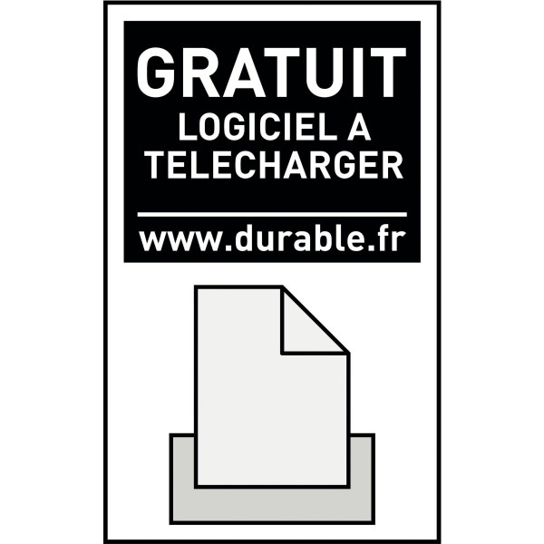 Plaque de porte INFO SIGN 149X52.5MM Argent Métallisé