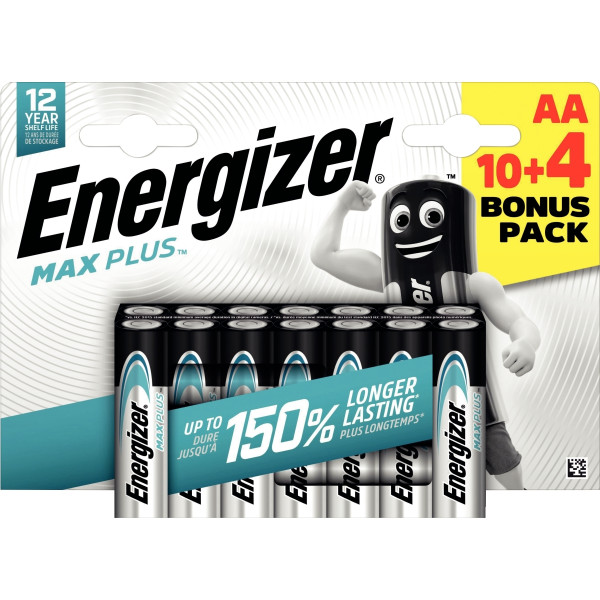 Blister 10+4 piles 1,5V Max Plus AA / LR06