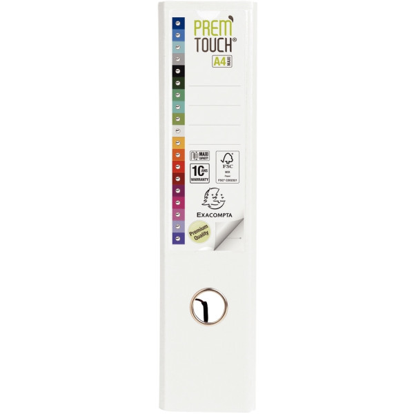 Classeur à levier PREM'TOUCH format A4+, dos 8 cm, blanc