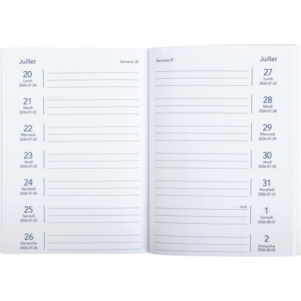 Agenda de poche 11,9x16,3cm décor Espace