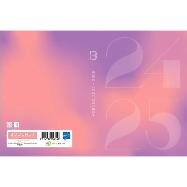 Agenda journalier 12,5x17,5 In The Air violet