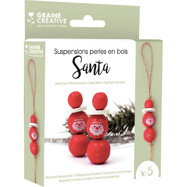 Kit de 5 suspensions perles Santa