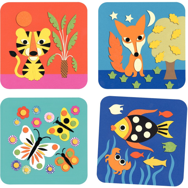 Collage douce nature en feutrine