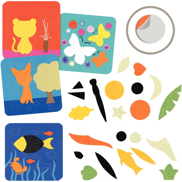 Collage douce nature en feutrine