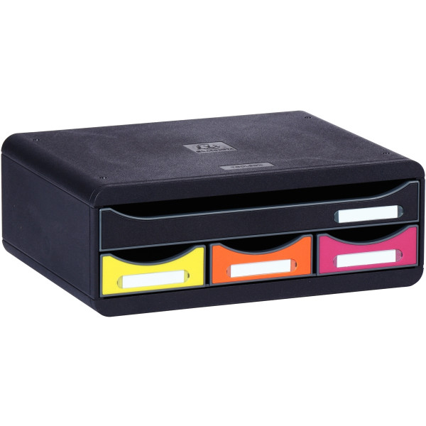 Module 4 tiroirs TOOLBOX à l'italienne noir/alequin