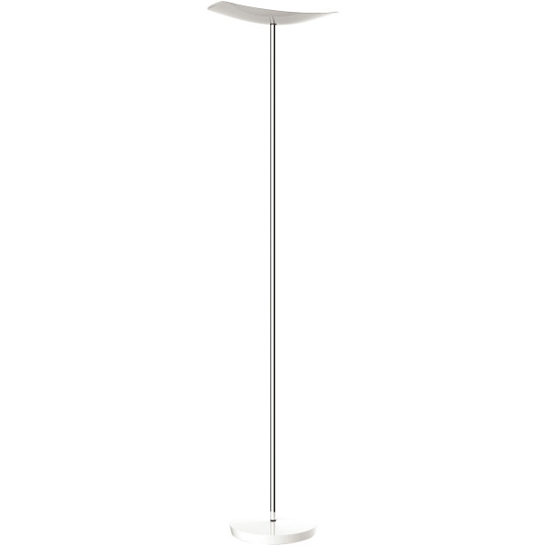 Lampadaire LED Cup chrome blanc