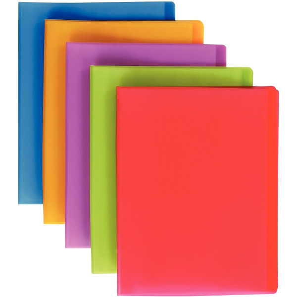 Carton de 10 protège-documents COLOR FRESH 100 vues, coloris assortis