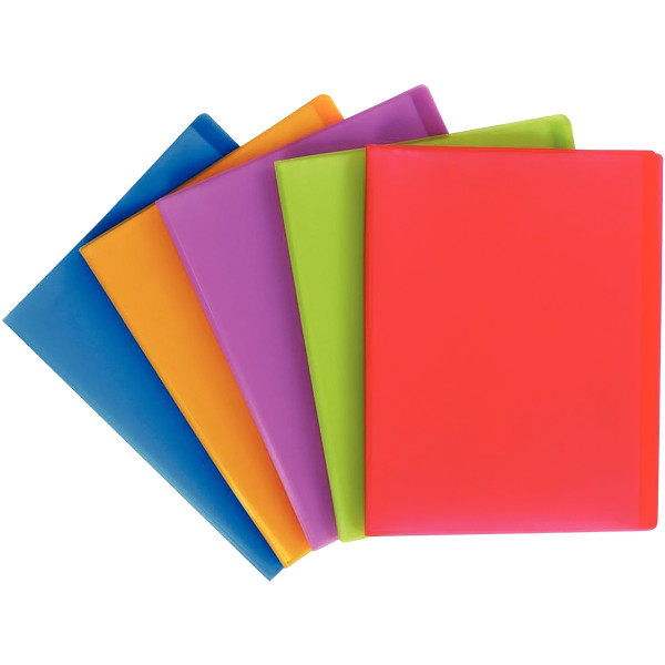 Carton de 10 protège-documents COLOR FRESH 100 vues, coloris assortis
