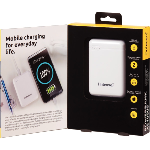 Batterie de secours Intenso XS 10000 mah blanche