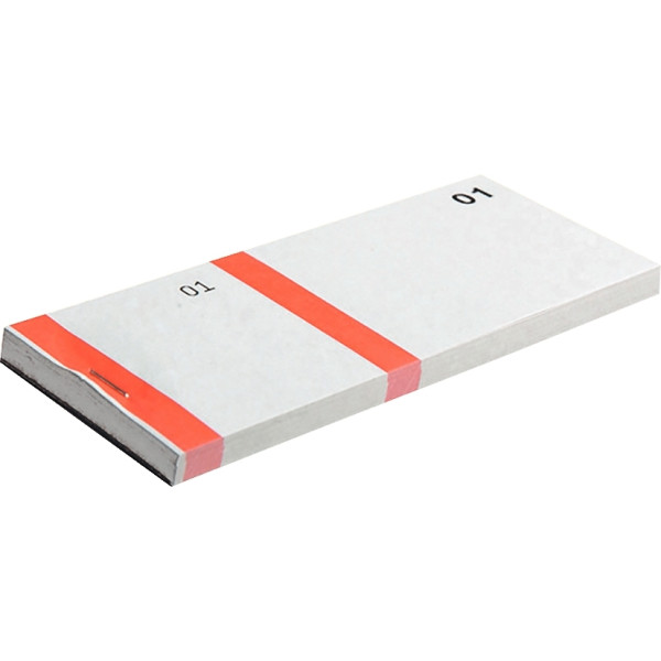 Lot de 10 blocs numérotés à souches 1 souche, coloris rouge