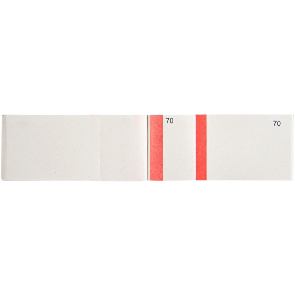 Lot de 10 blocs numérotés à souches 1 souche, coloris rouge