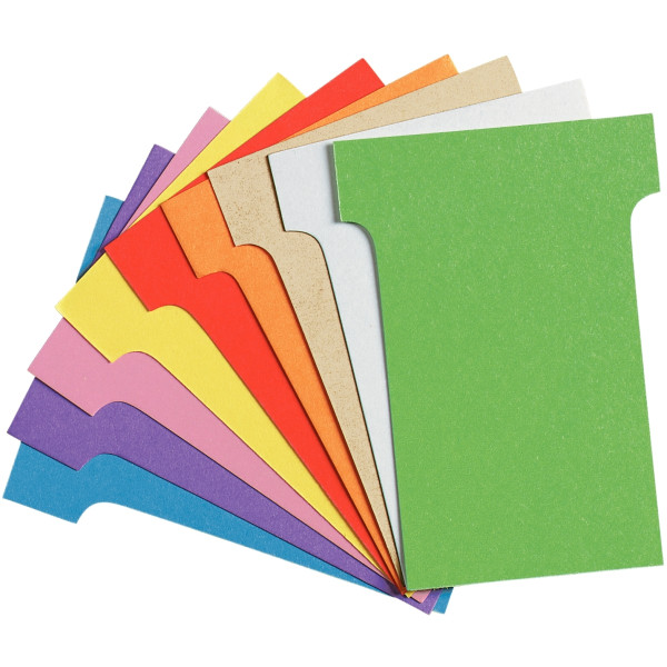 Paquet de 100 fiches pour planning indice 2 gris