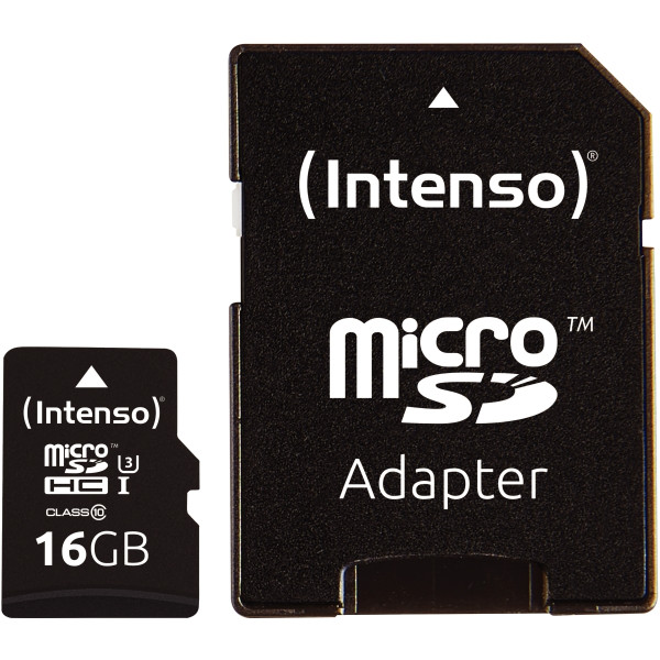 Carte mémoire Intenso micro SD UHS I Professionnel 16 GO