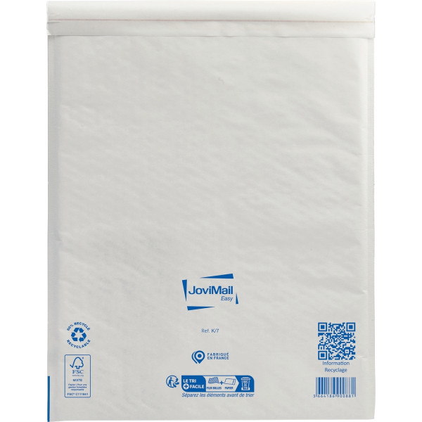Paquet de 10 pochettes blanches bulles d'air 350x470mm