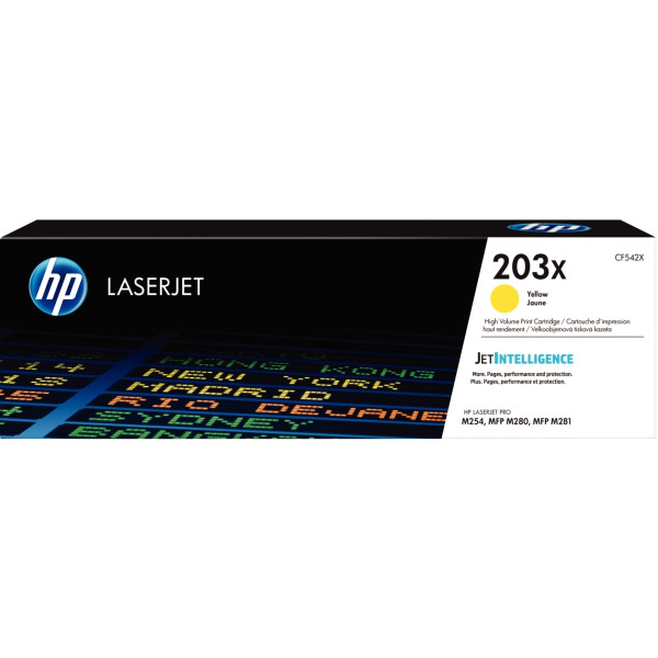 HP 203X toner jaune grande capacité authentique (CF542X)